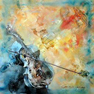 Musical Instrument oil painting